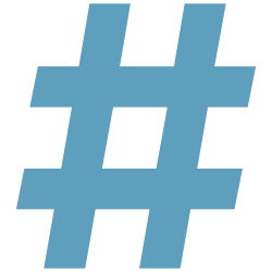 Hash tag icon